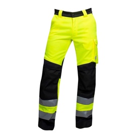 Рабочие штаны Ardon Signal HI-VIZ Signal, черный/желтый, хлопок/полиэстер, 52 размер