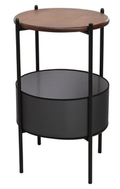 Журнальные столики Kalune Design 1028-2, черный/ореховый, 40 см x 40 см x 70 см