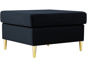 Пуф Micadoni Home Moghan Velvet, золотой/темно-синий, 70 см x 70 см x 45 см