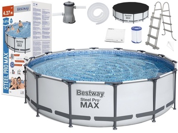 Baseins Bestway Steel Pro Max 380038, balta/pelēka, 4270x1070 mm, 13030 l