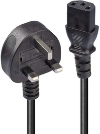 Kabelis Lindy 30433 UK 3 Pin Male (vyriška), IEC C13 Female (moteriška), 2 m, juoda