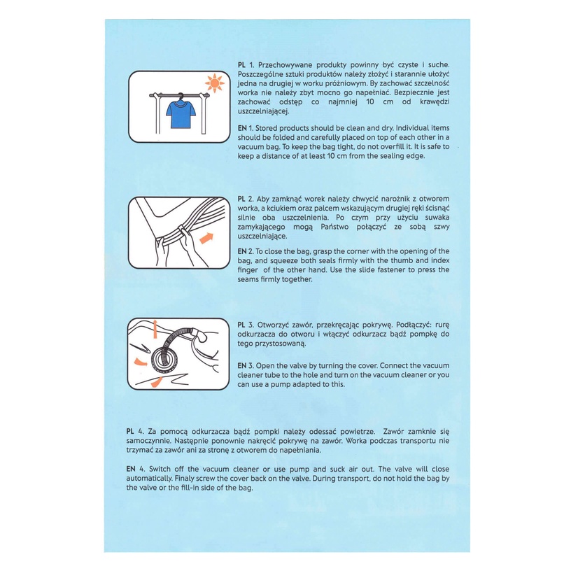 Vakuummaisa komplekts Springos VB0020, 60 cm x 40 cm, politelēns (pe)/plastmasa (pa), 12 gab.