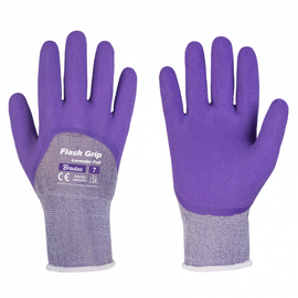 Darba cimdi pirkstaiņi Bradas Flash Grip, poliesters/spandekss, violeta, 7, 6 gab.