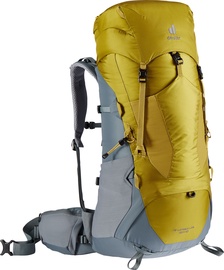 Tūristu mugursoma Deuter Aircontact Lite, dzeltena/pelēka, 60 l