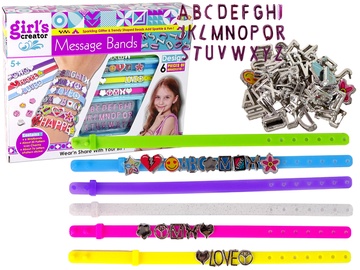 Apyrankių gaminimo rinkinys Girls Creator Message Bands 13084, įvairių spalvų
