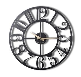 Настенные кварцевые часы Wallity XL, черный, металл, 70 см x 70 см, 70 см