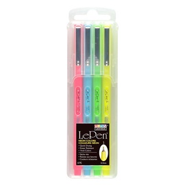 Ручка Marvy Le Pen 4300-4FX Neon, многоцветный, 0.3 мм, 4 шт.