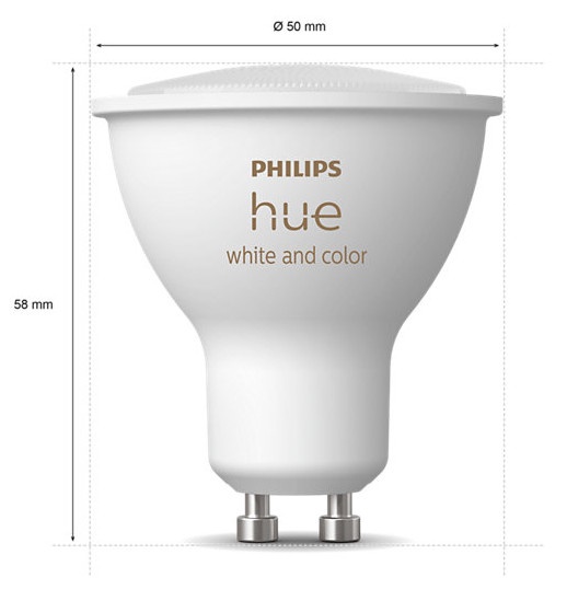 Светодиодная лампочка Philips Hue LED, многоцветный, GU10, 4.3 Вт, 230 - 350 лм, 3 шт.