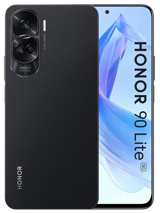 Mobiiltelefon Honor 90 Lite, must, 8GB/256GB