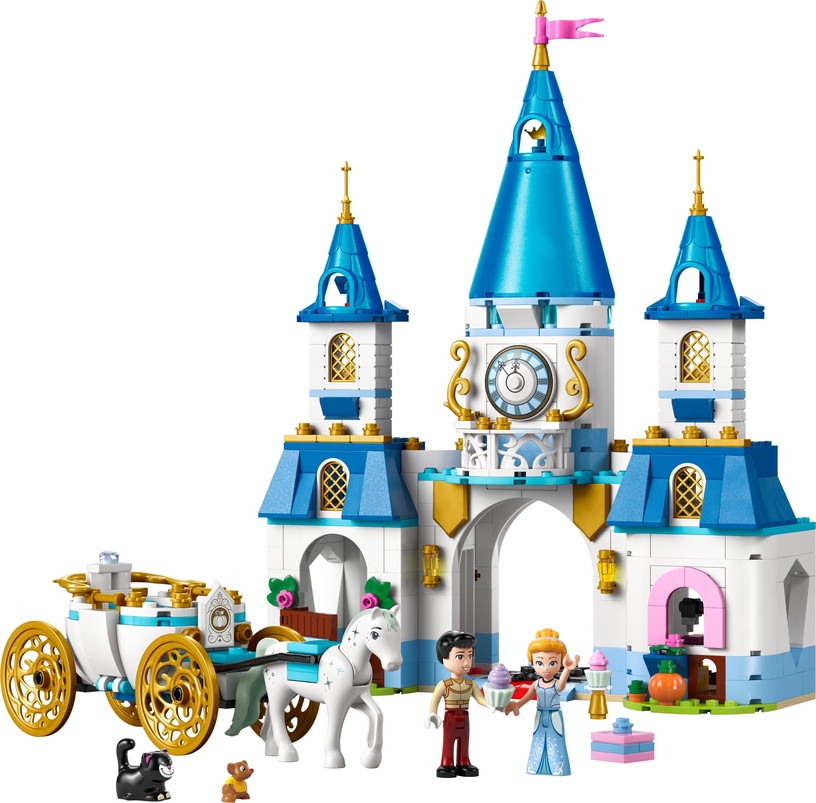 Konstruktor LEGO® City Tuhkatriinu loss ja hobusevanker 43275, 596 tk