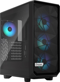 Kompiuterio korpusas Fractal Design Meshify 2 Compact Lite RGB TG Light Tint FD-C-MEL2C-05, juoda