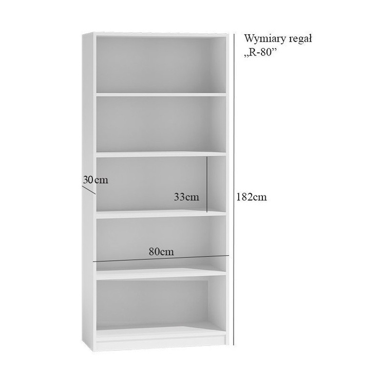 Riiul Top E Shop Shelf Unit 80cm, tamm, 80 cm x 30 cm x 182 cm