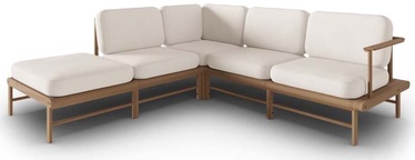 Kampinė lauko sofa Calme Jardin Belize 6 Seats, balta, kairinė, 230 cm x 220 cm x 74 cm