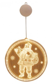 Dekorācija Santa Claus 2022Y, 200 mm, 20 LED, caurspīdīga
