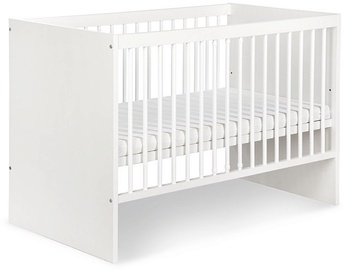 Bērnu gulta LittleSky Dalia, balta, 125 x 66 cm