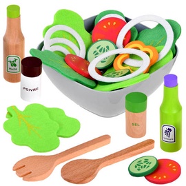Rotaļu virtuves piederumi, salātu komplekts Salad Suit ZA4194, daudzkrāsaina