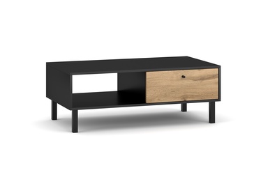 Kafijas galdiņš Vivaldi Meble Bospe 1S, melna/ozola, 1100 mm x 600 mm x 400 mm