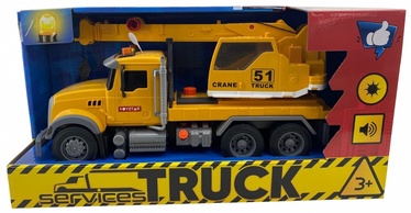 Rotaļlietu smagā tehnika Dromader Services Truck Crane 02903, oranža