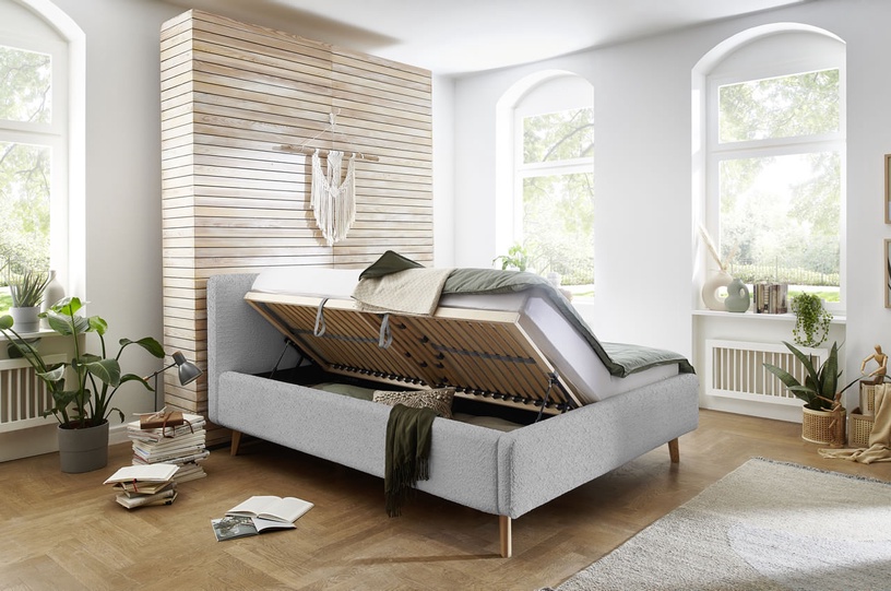 Кровать Mattis Abriamo, 180 x 200 cm, серый, с решеткой