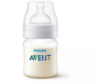 Бутылочка Philips Avent SCY100/01, 125 мл, 0 мес., прозрачный/белый