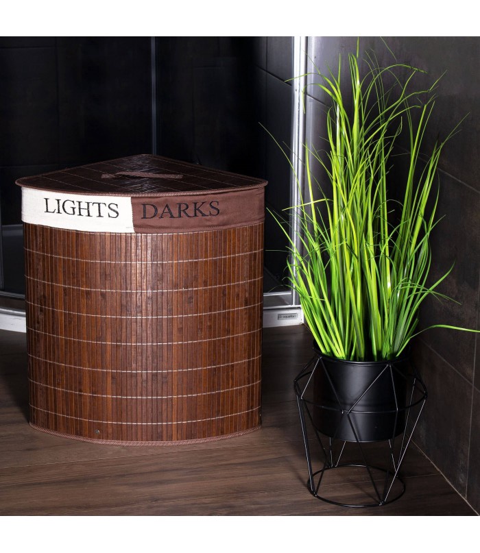 Ящик для белья Springos Laundry Basket, 73 л, коричневый, 35 см x 47 см