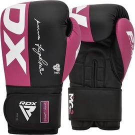 Боксерские перчатки RDX F4 BGR-F4P-8OZ, черный/розовый, 8 oz