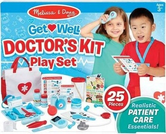 Rotaļlietu ārsta komplekts Melissa & Doug Doctor's Kit 18569, zila/balta/sarkana
