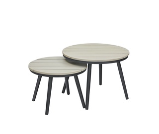 Садовый стол Masterjero, коричневый/черный, 50 - 55 x 50 x 36 - 46 см