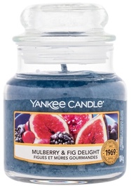 Svece, aromātiskā Yankee Candle Mulberry & Fig Delight, 20 - 30 h, 104 g, 80 mm x 55 mm