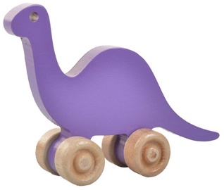 Lükatav mänguasi Wood&Joy Mini Dinosaur 109TRS1135, 13 cm, violetne