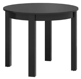 Обеденный стол c удлинением Bernardin, черный, 95 - 195 см x 95 см x 76 см