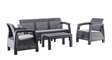 Välimööbli komplekt Vivere, must/hall, 5 istekohta