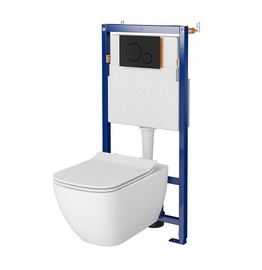 Piekarināmās tualetes komplekts zemapmetuma Cersanit B631, 12.5 - 25 cm x 51 cm