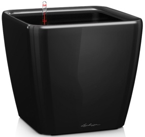 Puķu pods Lechuza Quadro 21LS, melna, Ø 225 mm, 225 mm x 225 mm