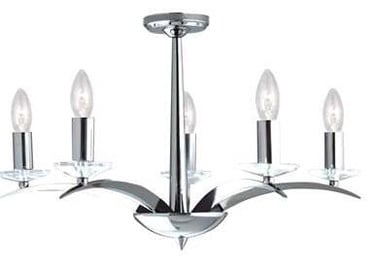 Люстра навесной Searchlight Kensington 7545-5CC, 60 Вт, E14