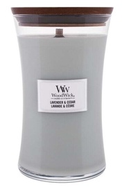 Küünal lõhna WoodWick Lavender & Cedar, 120 h, 610 g, 110 mm x 180 mm
