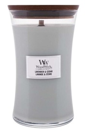 Свеча, ароматическая WoodWick Lavender & Cedar, 120 час, 610 г, 180 мм x 110 мм