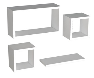 Sienas plaukts Kalune Design Babi, balta, 15 cm x 43.6 cm x 23.6 cm