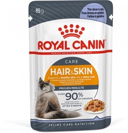 Влажный корм для кошек Royal Canin Hair & Skin, рыба/курица, 0.085 кг, 12 шт.