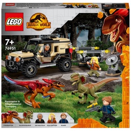 Konstruktors LEGO Jurassic World Piroraptora un dilofozaura pārvešana 76951