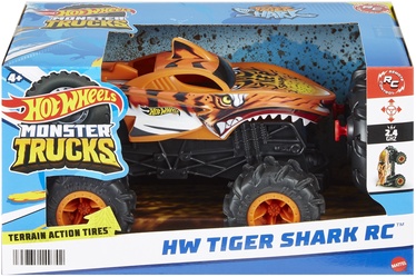 RC automobilis Hot Wheels Monster Trucks HW Tiger Shark HNV03, 1:24