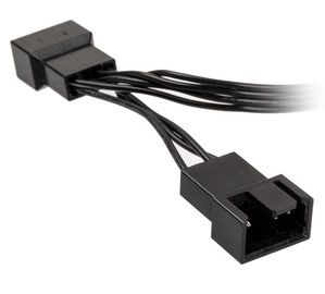 Кабель Kolink Fan Splitter Cable Fan (4-Pin) Male, Fan (4-Pin) Female, 0.35 м, черный