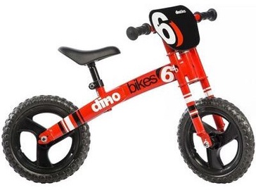 Балансирующий велосипед Dino Bikes Learning Bike, черный/красный, 12″