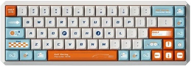 Klaviatūra Darmoshark K5 TK Red EN, balta, bezvadu