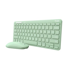 Комплект клавиатуры и мыши Trust Lyra EN/Английский (US), зеленый, беспроводная
