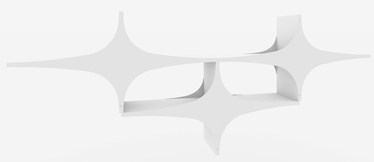 Sienas plaukts Kalune Design Susen 3, balta, 180 cm x 20 cm x 69 cm