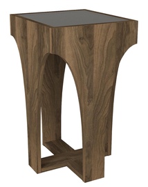 Kafijas galdiņš Kalune Design Litus, valriekstu/antracīta, 33.8 cm x 37.4 cm x 58 cm
