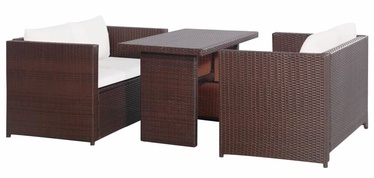 Āra mēbeļu komplekts VLX Bistro Set 43914, balts/brūns, 4 sēdvietas