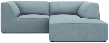 Stūra dīvāns Micadoni Home Ruby 3 Seats, gaiši zila, labais, 186 x 180 cm x 96 cm