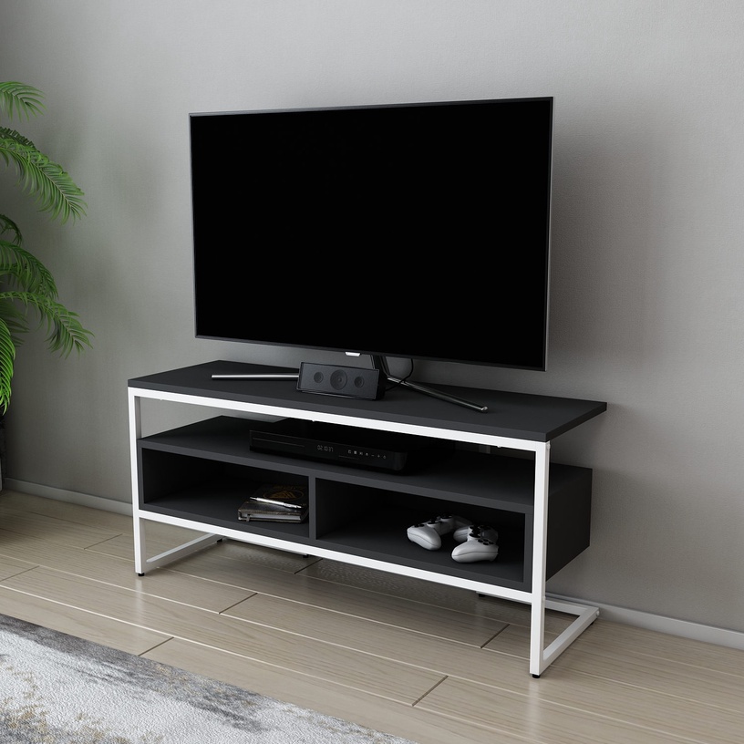 TV-laud Kalune Design Merrion, antratsiit/valge, 35 cm x 110 cm x 49.9 cm